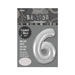 Casaliving Silver "6" 34" Numeral Balloon