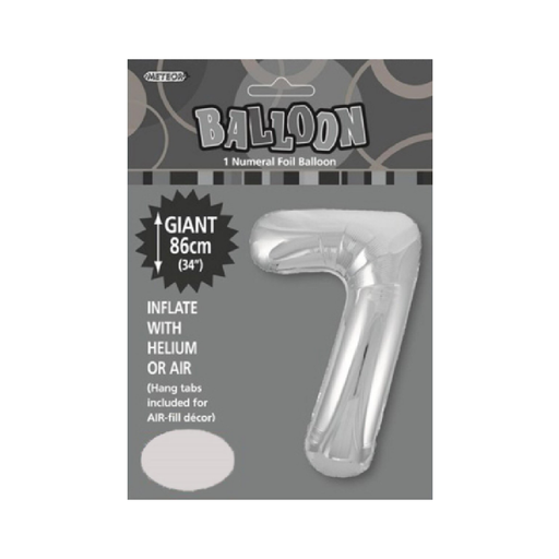 Casaliving Silver "7" 34" Numeral Balloon
