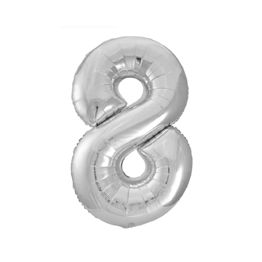 Casaliving Silver "8" 34" Numeral Balloon