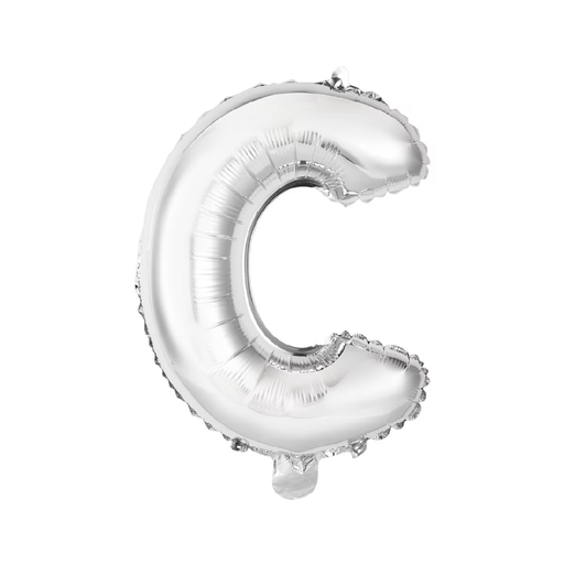 Casaliving Silver "C" 14" Alphabet Foil Balloon