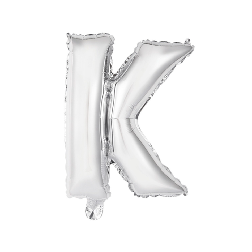 Casaliving Silver "K" 14" Alphabet Foil Balloon