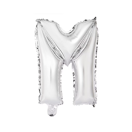 Casaliving Silver "M" 14" Alphabet Foil Balloon
