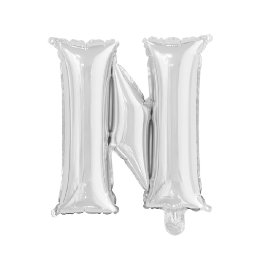 Casaliving Silver "N" 14" Alphabet Foil Balloon