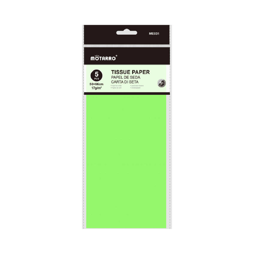 Casaliving Tissue Paper 50 × 66cm 5pcs Fluorescent Green