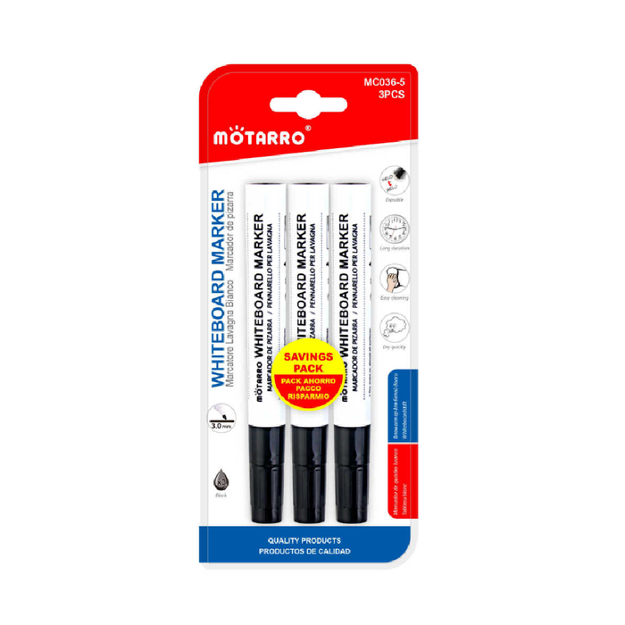 Casaliving Whiteboard Markers Black 3pcs