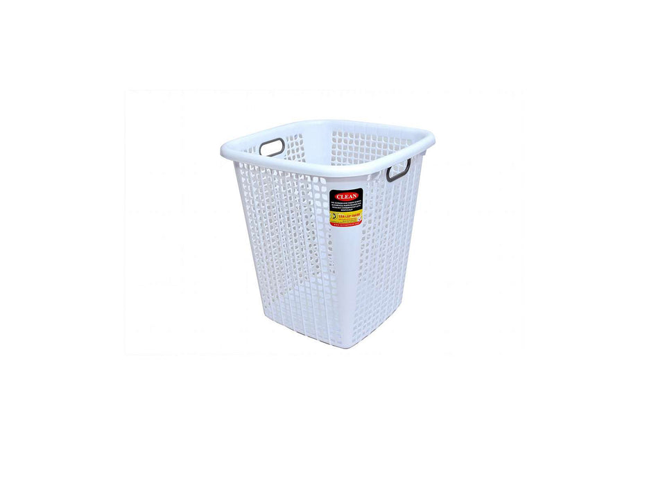 Laundry Basket Square 80L Strong Clothes Container Bathroom Organisation Open Top No Lid Durable