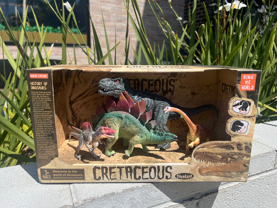 Dinosaur Figurine Set Giftbox T-Rex Stegosaurus Brachiosaurus