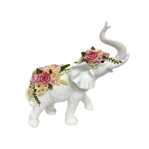 White Elephant with Pink Flowers - Casa Living