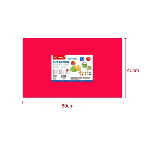EVA Foam Sheet 40 × 60cm × 2Bright Red