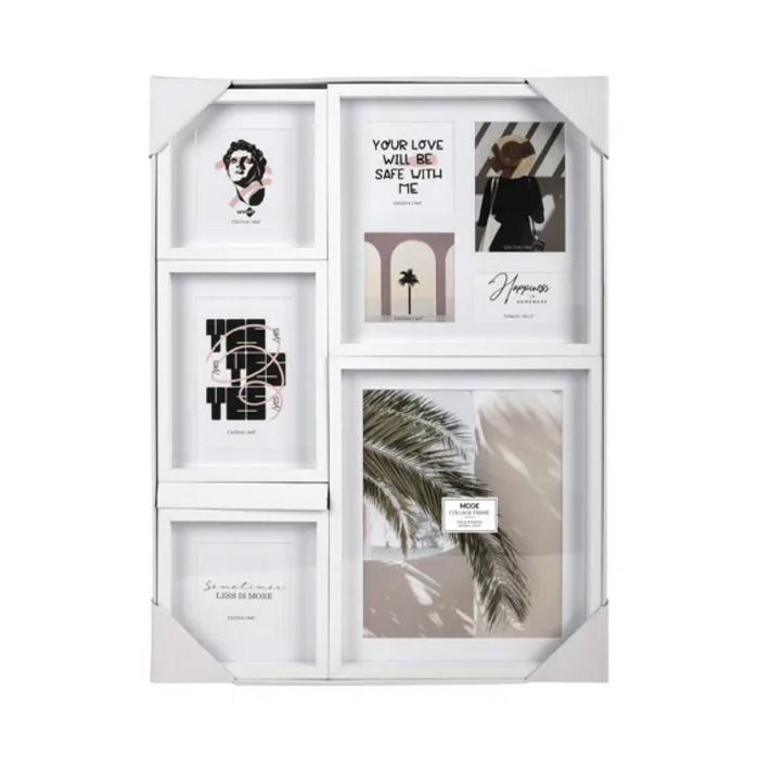 Mode Modern White Collage Picture Frame Set