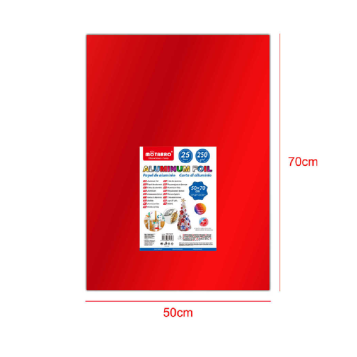 Foil Paper 50 × 70cm 250g 25pcs Red