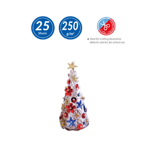 Foil Paper 50 × 70cm 250g 25pcs Silver