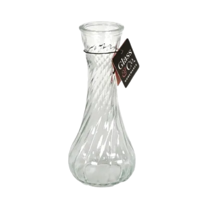 Ribbed Bottleneck Glass Vase 150ml