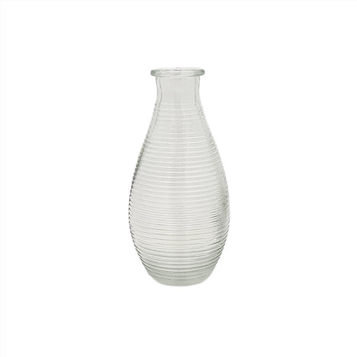 GV408 Ribbed Clear Glass Vase - Vases and Glass Vases by Casaliving