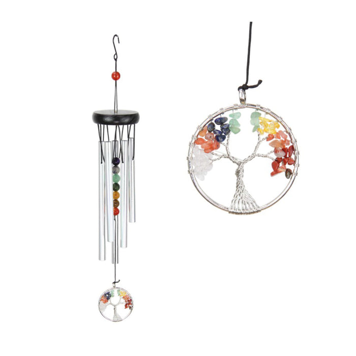 Gemstone Chime W/Tree Of Life Donger - Wind Chimes by Casaliving&nbsp;