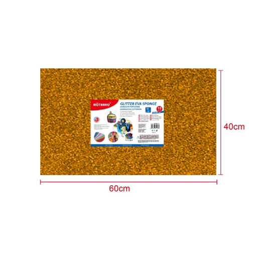Glitter EVA Foam Sheet 40 × 60cm × 2Gold