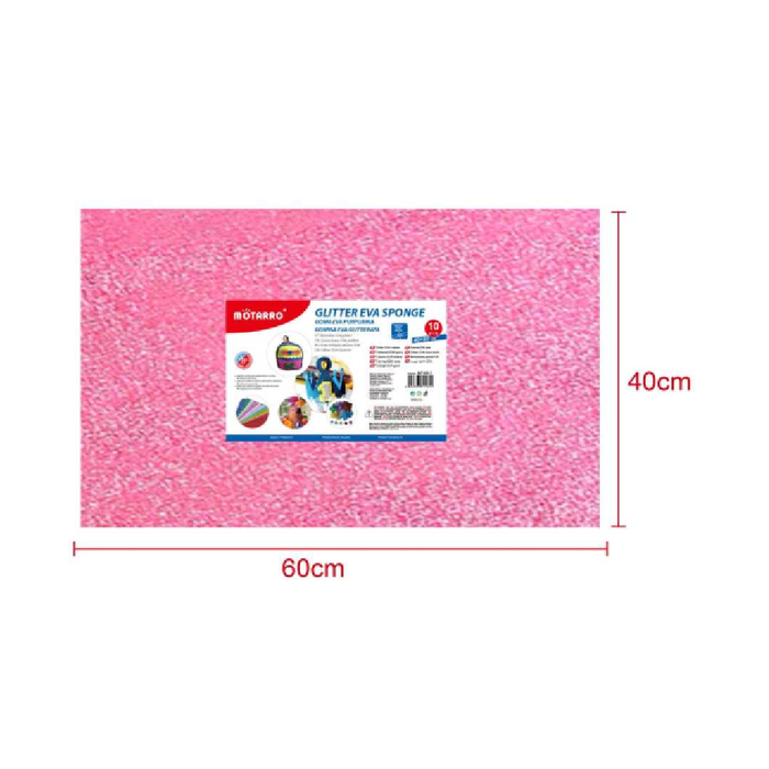 Glitter EVA Foam Sheet 40 × 60cm × 2Pink