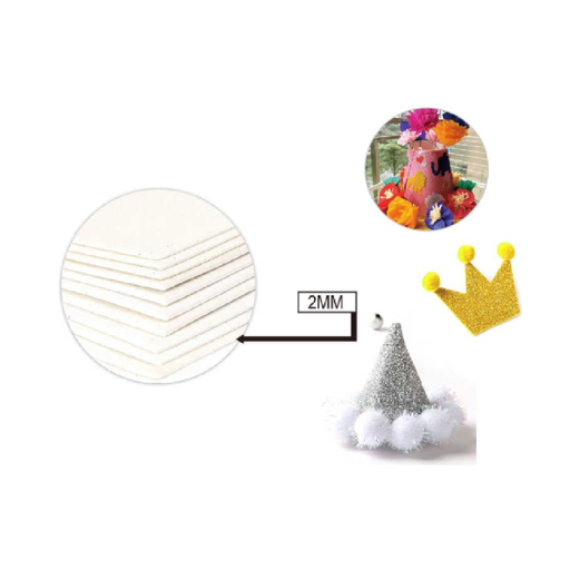 Glitter EVA Foam Sheet 40 × 60cm × 2White