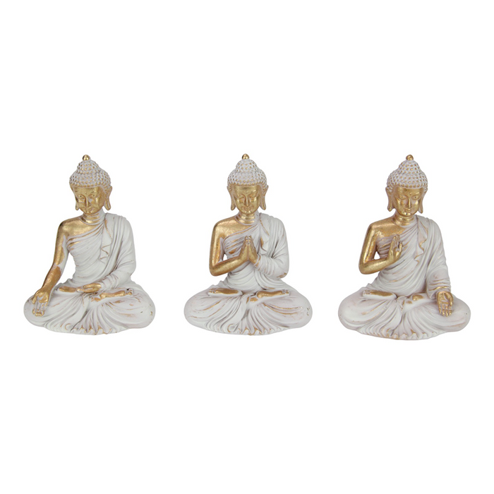 Gold/Grey Rulai Buddha - Buddha Statues by Casaliving&nbsp;