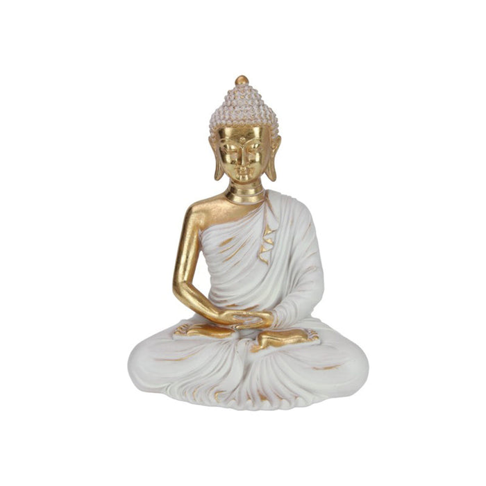 Gold/Grey Sitting Buddha - Buddha Statues by Casaliving&nbsp;