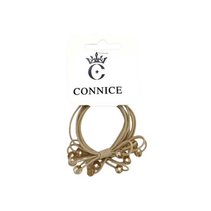 Hair Ties (3 Pack) – 3-in-1 Double Bow Ties with 4 Crystals