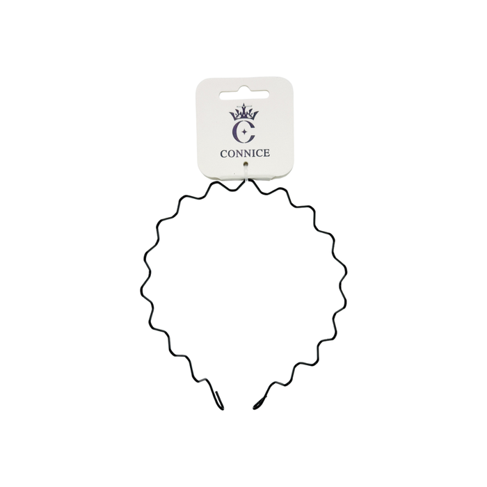 Metal Headband – Z Shape, Plain Black