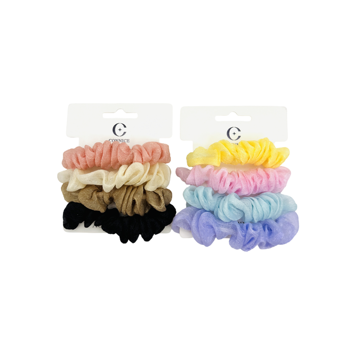 Small Scrunchie (4 Pack) – Crystal Yarn, Nude & Colorful