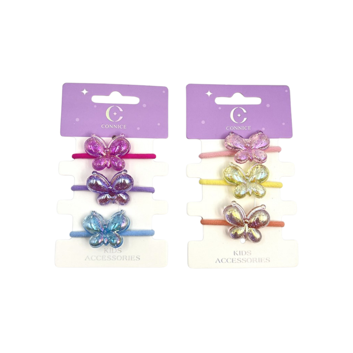 Shiny Metallic Butterflies – Rainbow Hues (3 Each)