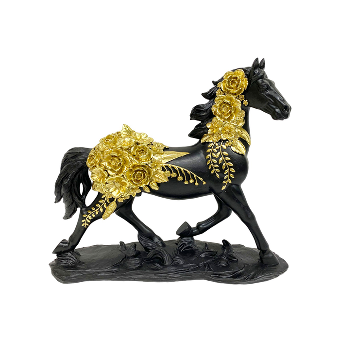 Horse with Gold Flowers | Living room decorations by Casaliving