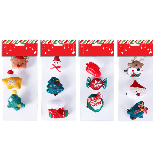 Hair Clips Plush 3 pieces | Christmas Decorations, Gifts, and Accessories by Casaliving