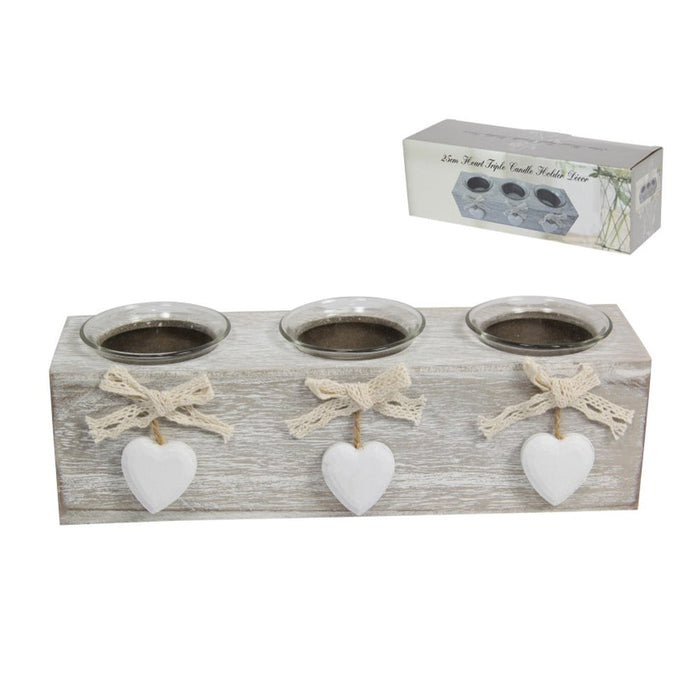 Heart Triple Candle Holder Decor - Tealight, candle, and burner holders by Casaliving&nbsp;