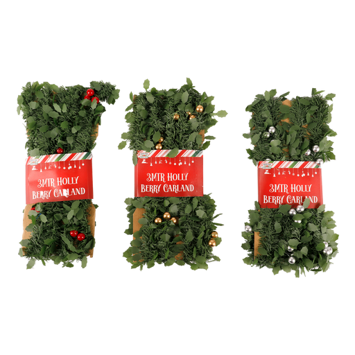 Holly Berry Tinsel 3 meters | Christmas Decorations, Gifts, and Accessories by Casaliving