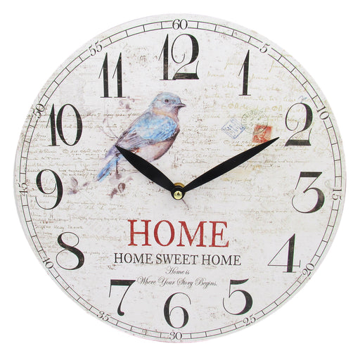 Home Sweet Home with Bird Wall Clock | Clocks and Wall clocks by Casaliving&nbsp;