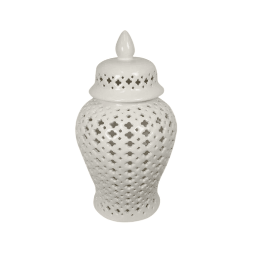 Casa Living White Hamptons Ginger Jar 37cm