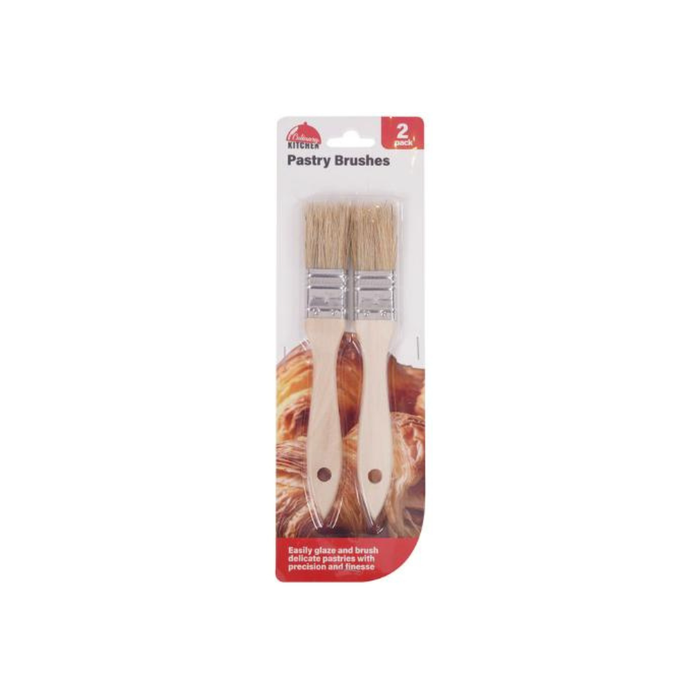 Pastry Brushes Wood Hand Pk2
