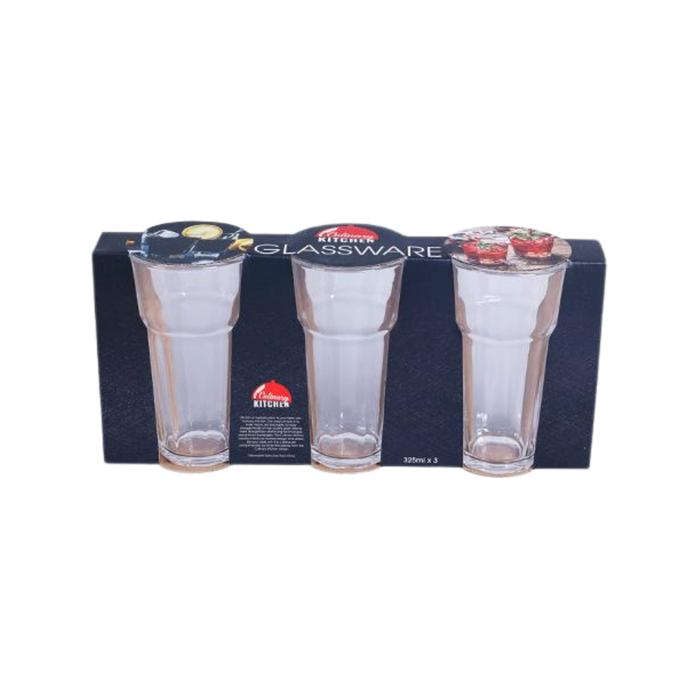 Glass Tumbler 325ml Pk3