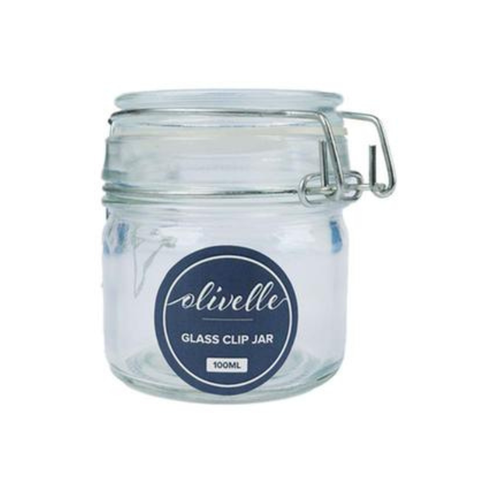 Glass Clip Jar 100ml 7x7cm