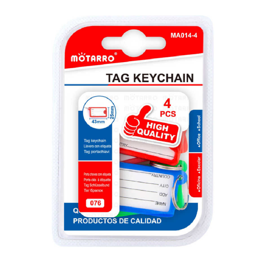 Key Tags Assorted Colors 43 × 254pcs