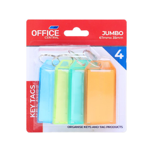 Key Tags Large Colour 6.7cm × 3.5cm 4pc