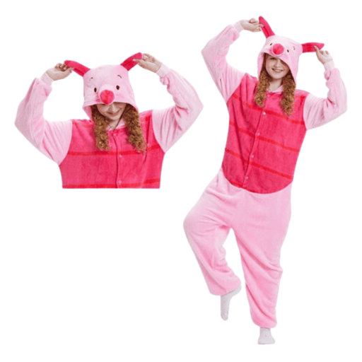 Kids Piglet Winnie the Pooh Onesie Kigurumi Pajamas Costume - Adult &amp; Kids Party Costumes by Casaliving&nbsp;
