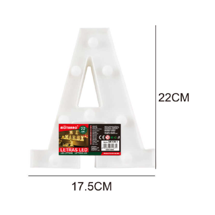 LED Letter Light Sign 'A' 22cm
