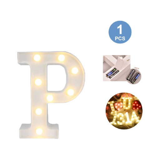 LED Letter Light Sign 'P' 22cm