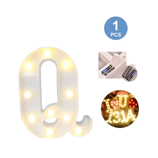 LED Letter Light Sign 'Q' 22cm