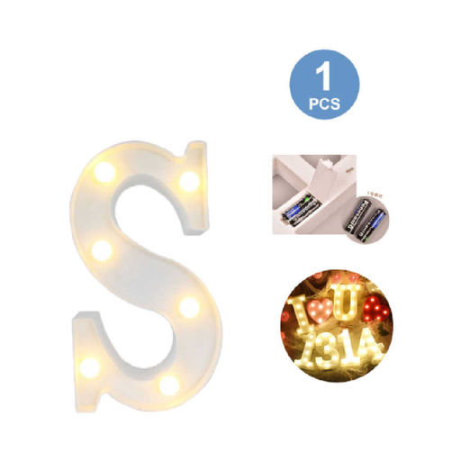 LED Letter Light Sign 'S' 22cm