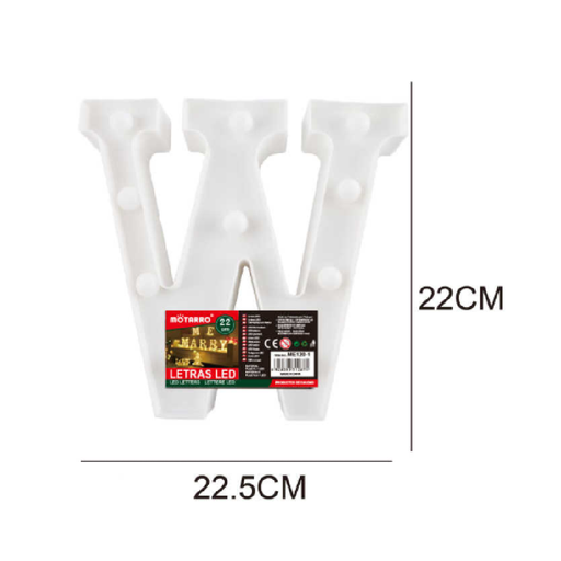 LED Letter Light Sign 'W' 22cm