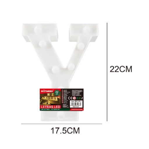 LED Letter Light Sign 'Y' 22cm