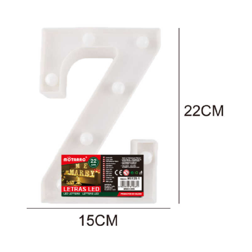 LED Letter Light Sign 'Z' 22cm