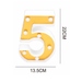 LED Number Light Sign '5' 22cm Gold