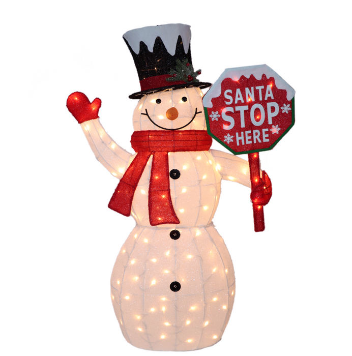  LIGHT UP SNOWMAN 74X29X120CM 