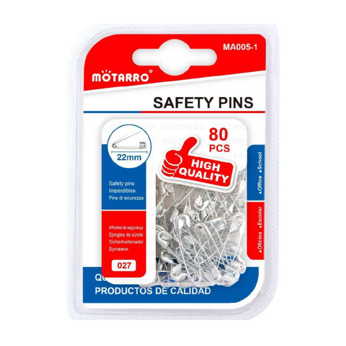 Safety Pins Silver 2280pcs